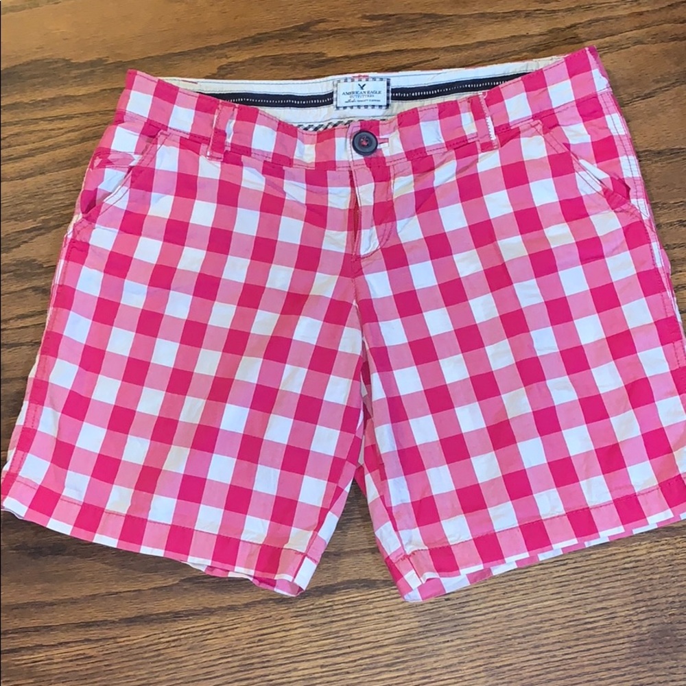 American Eagle plaid shorts
